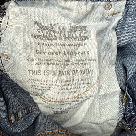 Levis 550 Mens Size W38 L34 Blue Relaxed Fit Straight Leg Denim Jeans - Picture 9 of 12